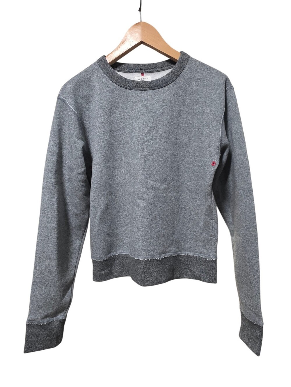Gray Rag & Bone Cotton Blend Women’s Cropped Crewneck Sweatshirt Size S